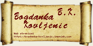 Bogdanka Kovljenić vizit kartica